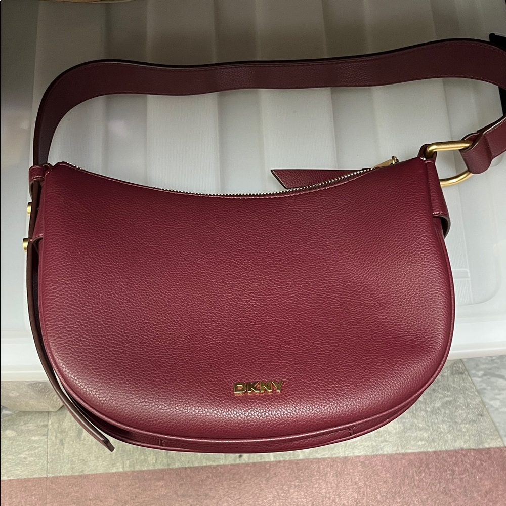 DKNY Wine Red Shoulder Bag